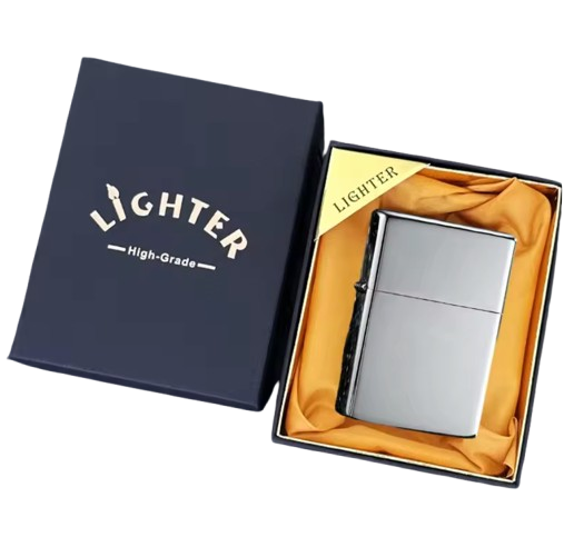 Classic Metal Flint Lighter – Refillable Vintage Style